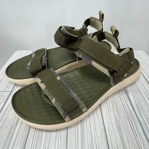 HEY DUDE Carson Sandal Sport‎ Mode Green Camo Mens Size 12 Adjustable Strap